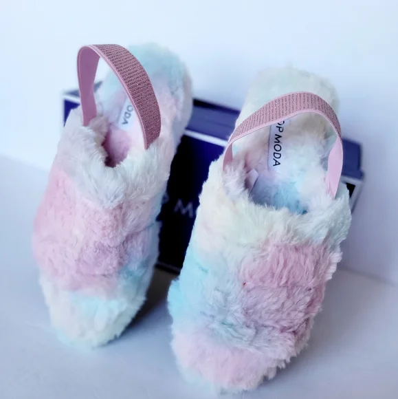 NEW Rainbow pastel slippers/sandals - Picture 10 of 10